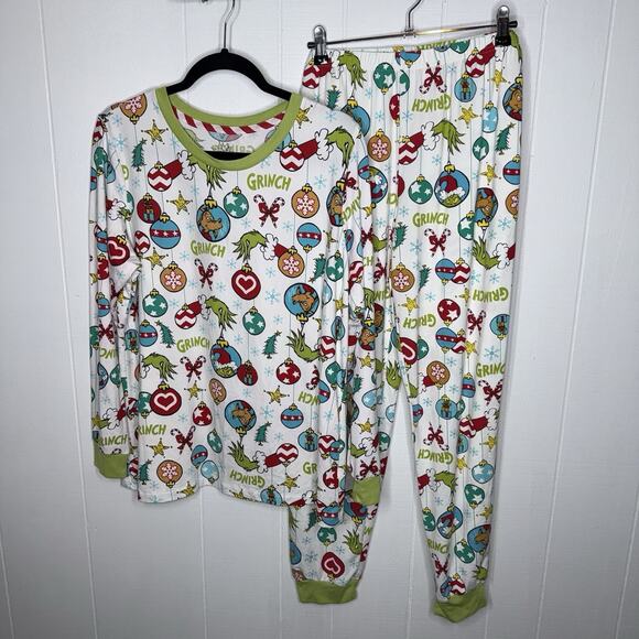 Dr Suess The Grinch Women’s Christmas Holiday Pajamas Size Large 12-14 - Picture 1 of 4
